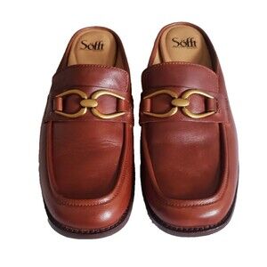 Sofft Rosalia Slip On Loafer Brown Leather Shoes Women’s Size 9.5M